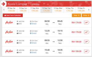 Harga Tiket Air Asia Kuala Lumpur ke Tawau | Tiket Bas Online